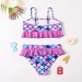 thumbnail image 3 of Girls Swimsuit 2 Piece Summer Bikini Bathing Suit Ruffle Toddler Bathing Suit Girl 3-4 Years, 3 of 7