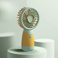 thumbnail image 2 of TopLLC Mini Handheld Fan, Matching Color Design Portable Personal Table Fan, USB Rechargeable Battery Operated Handheld/Desktop Electric Fan Low Noise Strong Airflow Cooling Fan for Office Travel, 2 of 9