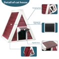 thumbnail image 2 of Petsfit Maison pour Chat Extérieure Imperméable Maison pour Chat Sauvage avec Porte de Secours Maison pour Petit Animal Petit Lapin Clapier Rouge, 2 of 5