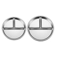 thumbnail image 3 of Dvkptbk Dinner Plate 304 Stainless Steel Partitioned Dinner Plates 20cm Kitchen Gadgets, 3 of 5