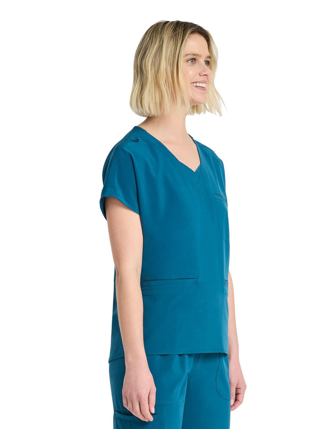 Scrubstar Women's Fashion Relaxed Fit Stretch V-Neck Scrub Top WC672A