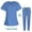 Sky Blue 2, variant on EQWLJWE Clearance Scrubs for Women Nurse Scrubs Costume Solid Stretch Scrub Set for Women Stretchy Mock Wrap Top and Jogger Pants Uniform Clinic V-Neck Protective Clothing Tops Halloween Scrubs