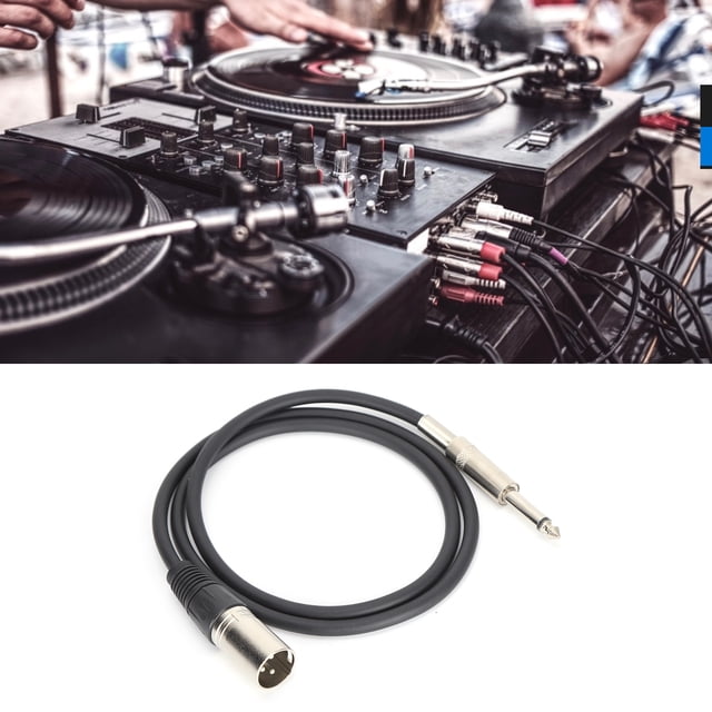 XLR Male TRS Cable Balanced 6.35mm Audio Line for Microphones Stage DJ