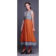thumbnail image 3 of Bimba Kurtis Indiennes Ikat Bleu Indigo3 pour Femmes, Anarkali Prête à Porter Unie, Robe Imprimée Kurti Indienne Petite, 3 of 6