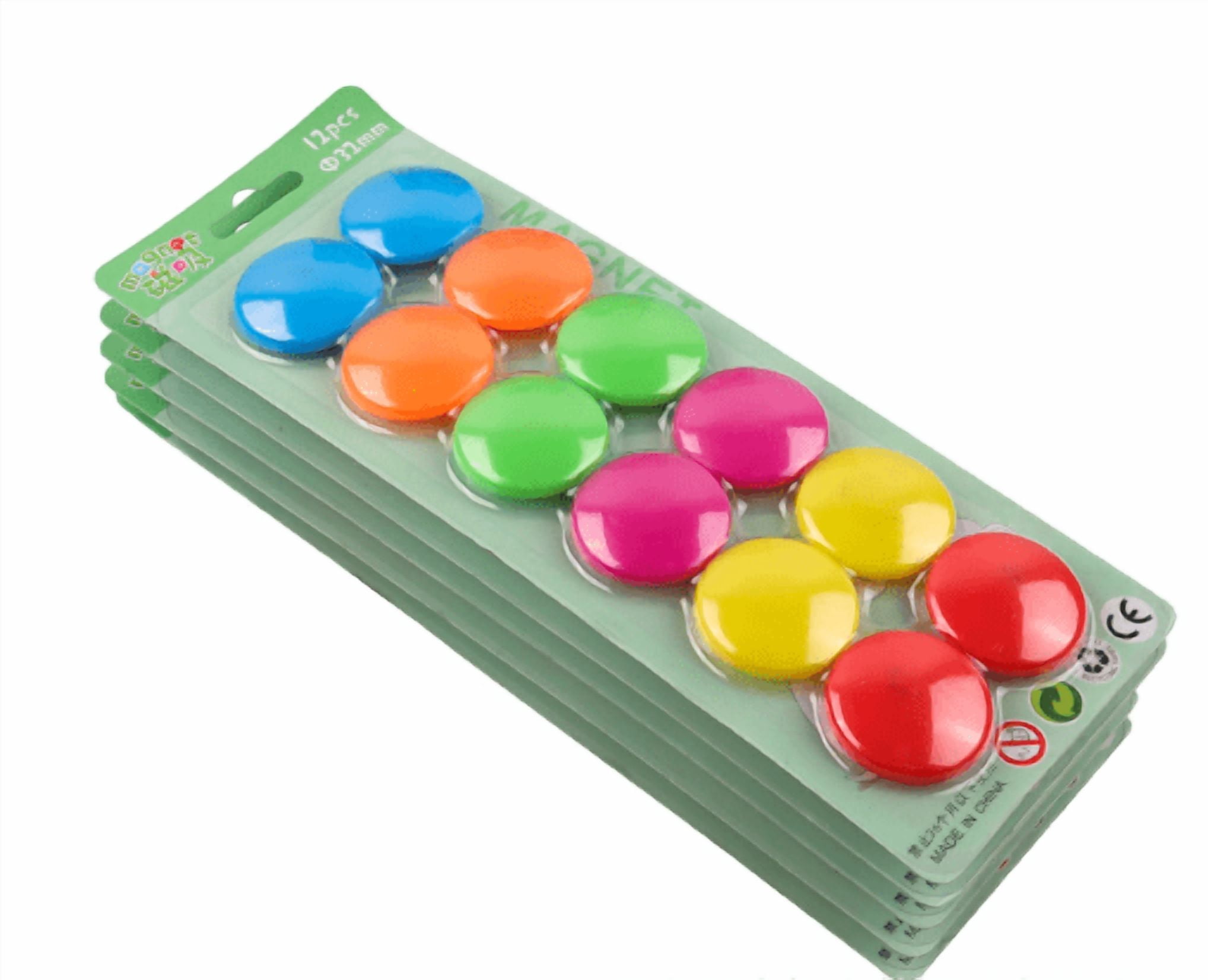 ZZkhGO Magnetic Whiteboard Dots, Colorful Round Magnets for Board, 32mm Magnetic Beads for Teaching Display