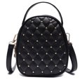 thumbnail image 1 of Women Shoulder Bag Diamond Stud Rivet Top Handle Shoulder Purse Crossbody Bag, 1 of 9