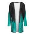 thumbnail image 5 of Pompotops Chemisier Décontracté à Manches Longues Imprimé pour Femmes avec Poche Cardigan Liquidation, 5 of 5