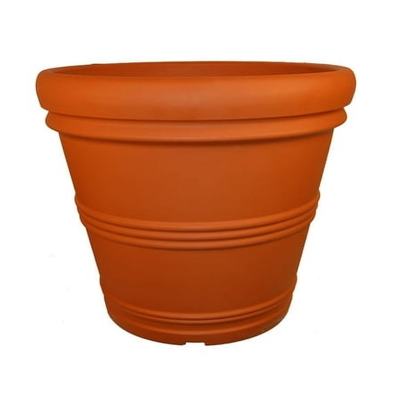 Tusco Products T30 Rolled Rim Pot Round Terra Cotta 30-Inch
