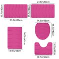 thumbnail image 3 of Fridja Bathroom Rugs 5 Piece - Absorbent Memory Foam Bath Mat for Bathroom, Non-Slip, Machine Washable, Dries Quickly, Bathroom Mat Set Pink, 3 of 5