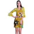 thumbnail image 1 of Moomaya Robe Courte Imprimée pour Femmes, Manches Évasées, Coupe Droite, Robes pour Femmes, Vêtements d'Été Décontractés, 1 of 6