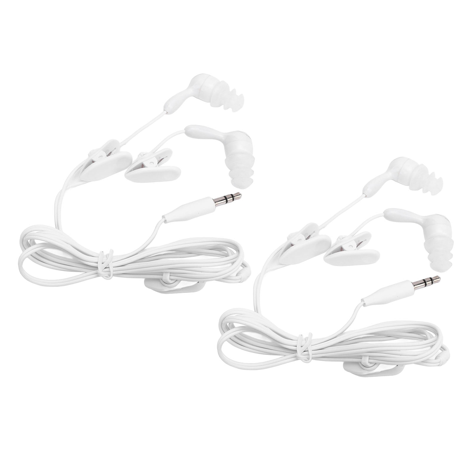 3.5mm Wired Earphones, IP68 Waterproofing Wide Compatibility Clear Quality Sound Wired Earbuds with 3 Clips for Swimming for Walking