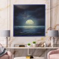 thumbnail image 3 of Designart Super Lune sur la mer II ART MURAL À CADRE FLOTTÉ, 3 of 3