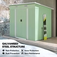 thumbnail image 4 of Outsunny Outdoor Storage Shed, Garden Shed with Lockable Doors, Light Green, 4 of 10