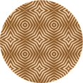 thumbnail image 1 of Ahgly Company Machine Washable Indoor Round Transitional Yellow Orange Area Rugs, 6' Round, 1 of 7