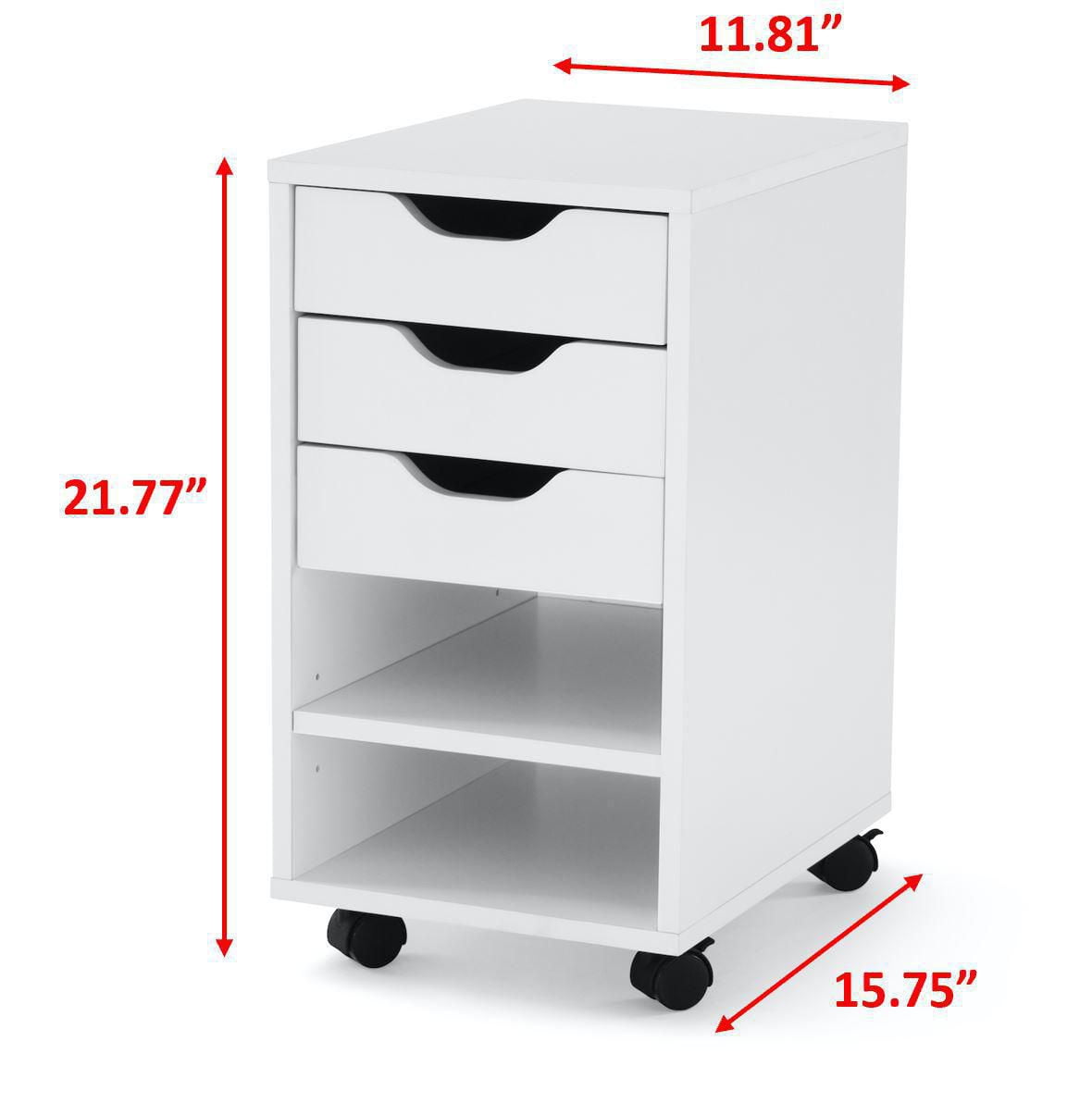 Mainstays Mueble-Classeur Sur Roulettes Perkins, Blanc