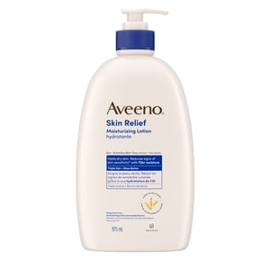 Aveeno Lotion hydratante de soulagement de la peau, beurre de karité, avoine, diméthicone, hydratant du corps sec de peau, sans fragrance