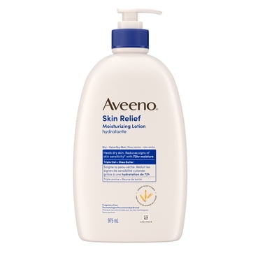 Aveeno Skin Relief Moisturizing Lotion, Shea Butter, Oat, Dimethicone, Dry Skin Body Moisturizer, Fragrance Free