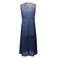 thumbnail image 5 of Lenago Robe d'Été Grande Taille pour Femmes Robes d'Été pour Femmes, Robe Sans Manches à Imprimé Floral à Col en V Plissée et Fluide Robes de Fête et de Plage en Liquidation, 5 of 5