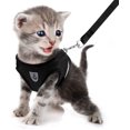 thumbnail image 2 of Dog Harness and Lead Set, Soft Mesh Padded Harness for Puppies and Cats, Reflective, Adjustable, Breathable Chest Harness for Walking, Running, Training （Black,XL）, 2 of 6