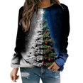 thumbnail image 2 of Costumes de Noël en Solde Mode Femmes Imprimé Manches Confortable Respirant Sweat-Shirt Col Rond Grande Taille pour Femmes, 2 of 5