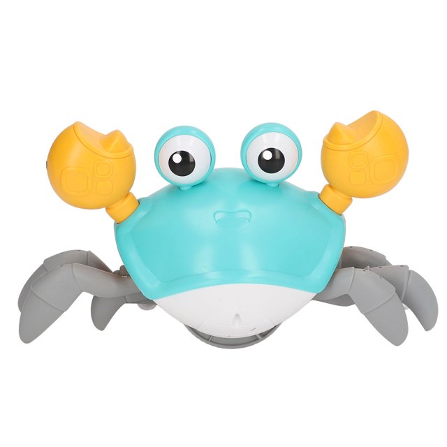 Crab Toy, Rechargeable Colorful Lights Funny Automatic Obstacle Avoidance Crawl Crab Toy Interactive For Home Orange,Green