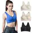 thumbnail image 2 of KEINXS Womens Zipper Front Fastening Bra Post Surgery Support Bra with Removable Pads, 2 of 17
