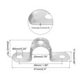 thumbnail image 2 of Unique Bargains 20mm Rigid Pipe Strap Clamp, 20 Pcs 304 Stainless Steel Two Hole U-shape Tube Clip, 2 of 5