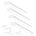 thumbnail image 1 of VEVOR 4FT LED Wraparound Light, 50W, 5500LM Flush Mount LED Shop Light, 4 Pack 6500K Daylight LED Kitchen Ceiling Lighting Fixtures, for Garage Office Laundry Fluorescent Tube Replacement, FCC, 1 of 9