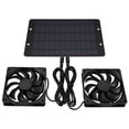 thumbnail image 2 of Heliisoer Solar Panel Chicken House Solar Exhaust Fan Solar Double Fan With Protective Mesh Exhaust Fan Portable Energy, 2 of 7