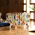 thumbnail image 4 of Dvkptbk Crystal Jar Hand-Painted Colored Glass Candy Jar with Woven Pattern Fruit Contrasting Vase Colored Glass Crystal Candy Jar Kitchen Gadgets, 4 of 9