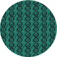 thumbnail image 1 of Ahgly Company Tapis d'Intérieur Ronds Transitionnels Lavables à la Machine, Vert Sarcelle Profond, 8 Pieds Rond, 1 of 7