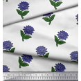 thumbnail image 2 of Soimoi Modal Satin Fabric Leaves & Floral Block Printed Craft Fabric by The Yard 42 Inch Wide, 2 of 3