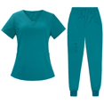 thumbnail image 1 of Tachiuwa Female Scrub Set Classic Short Sleeved Elastic Waist Soft Nurse Work Clothes M, 1 of 9