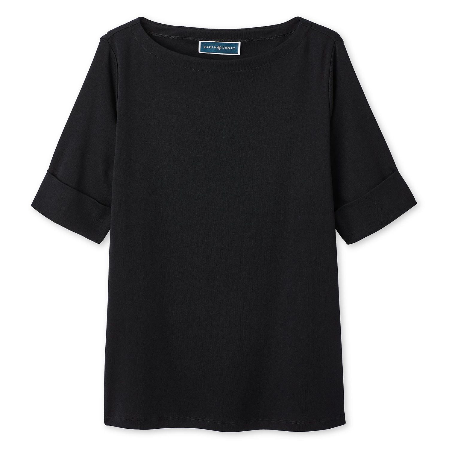 Karen Scott Women's Elbow-Sleeve Top