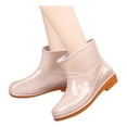 thumbnail image 3 of Kcodviy Bottes d'Hiver pour Hommes à Bout Rond Moyen, Bottes de Pluie à Talon Bas, Bottes Longues de Designer pour Femmes, à Boucle, Bottes pour Femmes, 3 of 5