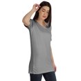 thumbnail image 2 of Inkmeso Plain Basic Tshirt Long Length Tee Short Sleeve Workout Top For Women, 2 of 9