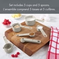 thumbnail image 4 of Mainstays Kitchen 10-Piece Plastic Snap-Together Measuring Cup and Spoon Set, Space-Saving Design, Grey, 4 of 11