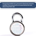 thumbnail image 2 of Combination Padlock, Fixed Dial Combination Padlock, Master Coded Lock With Round, Set Your Own Combination Locker Lock, 2 of 5