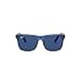 thumbnail image 3 of Ray-Ban Junior RJ9069S Justin Square Sunglasses, Rubber Transparent Blue/Dark Blue, 48 mm, 3 of 4