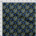 thumbnail image 4 of oneOone Tissu Rayonne Bleu Moyen Floral Rétro Matériel de Robe Tissu Imprimé Tissu au Mètre 56 Pouces de Large, 4 of 5
