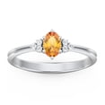 thumbnail image 2 of Birthstone Oval Ring with Shoulder Accents - Citrine (November), 2 of 5