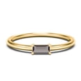 thumbnail image 1 of East-West Stackable Baguette Birthstone Ring - Smokey Quartz (June), 1 of 5