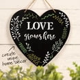 thumbnail image 2 of Plaid Unfinished Wood Chalkboard Heart Plaque, 11.9” x 12”, 2 of 5