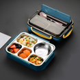 thumbnail image 1 of Roiihwy Stainless Steel Bento Box Adult, 1500ML Lunch Box for Women Men with 5 Compartment, Lightweight Lunch Containers Snack Box for Multiple Heating Modes, 1 of 6