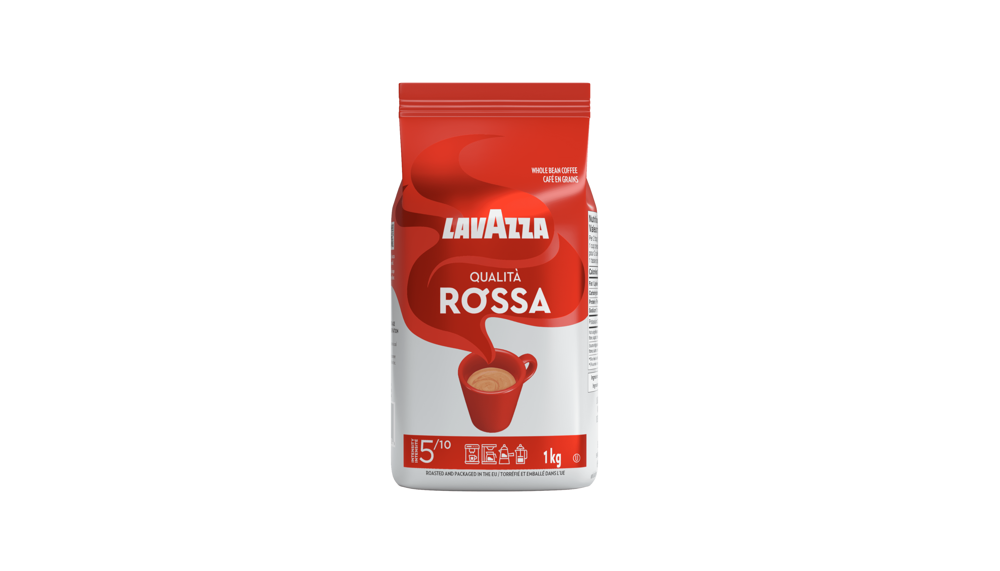 Lavazza - Qualita Rossa - Torréfaction moyenne, sac de café italien de 1 kg