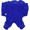 thumbnail image 2 of Reflective Cozy Waterproof Windproof Dog Snowsuit Cute Warm Fleece Padded Cold Weather Pet Clothes - Sky Blue Four-leg Style,M, 2 of 7