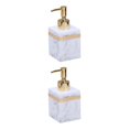 thumbnail image 2 of Ruiboury Resin Soap Dispenser Reusable for Tabletop Kitchen Shower Shampoo Bathroom White 250ml 2Set, 2 of 6