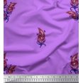 thumbnail image 1 of Soimoi Poly Georgette Fabric Artistic Leaves Print Fabric by Yard 52 Inch Wide, 1 of 5