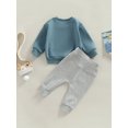 thumbnail image 4 of Faithtur Boys Girls Pants Suit, Long Sleeve Round Neck Letters Print Tops + Casual Drawstring Pants, 4 of 9