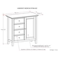 thumbnail image 5 of Simpli Home Amherst Armoire de Rangement Moyenne en Bois Massif, Brun Hickory, 5 of 5